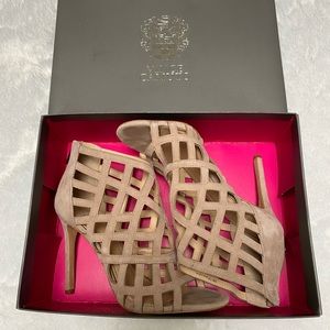 Vince Camuto Tatianna Cage Heel Tan color